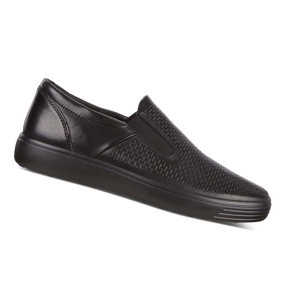 Ecco Soft 7 Slip-on Joggesko Herre Svarte | NO 635WNB